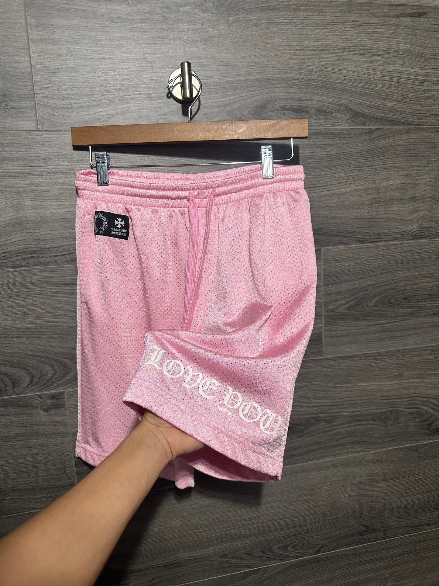Chrome Hearts Pink Mesh Shorts