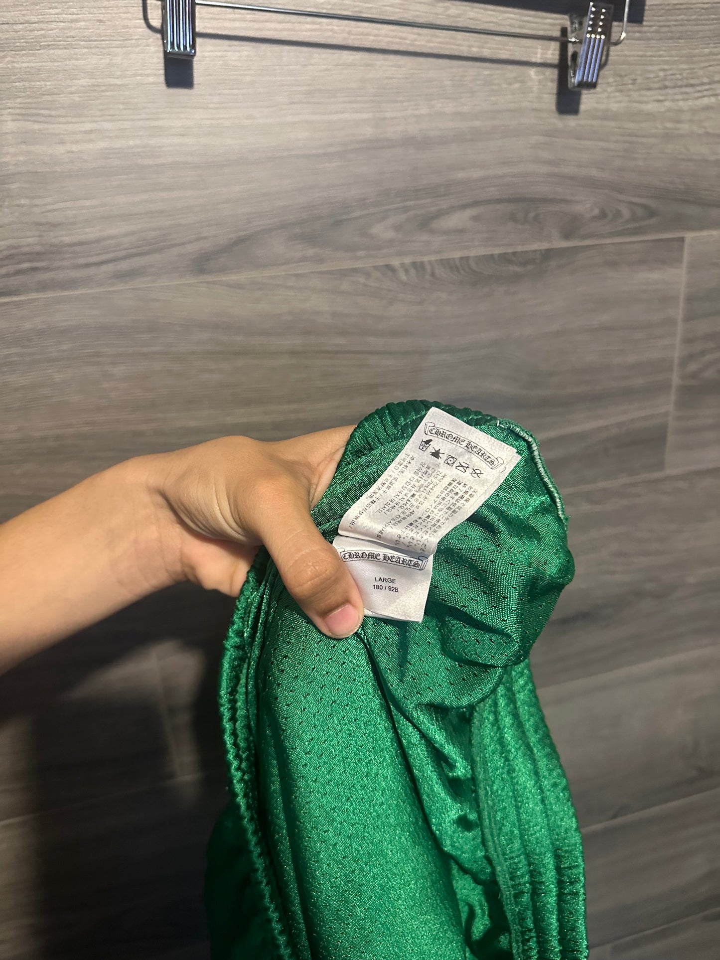 Chrome Hearts Mesh Green Sweats
