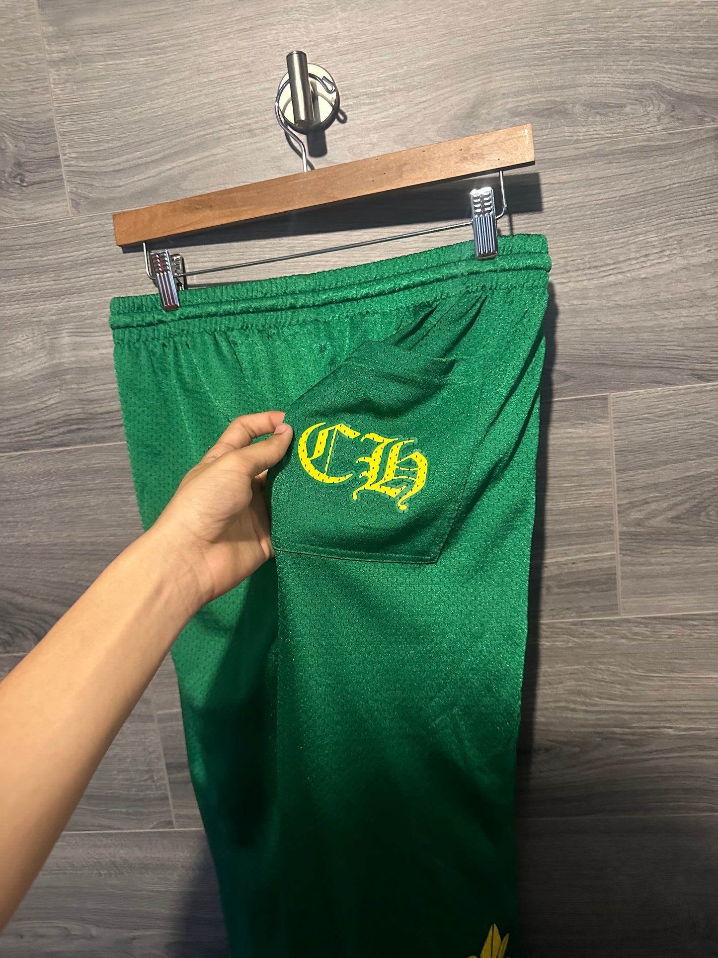Chrome Hearts Mesh Green Sweats