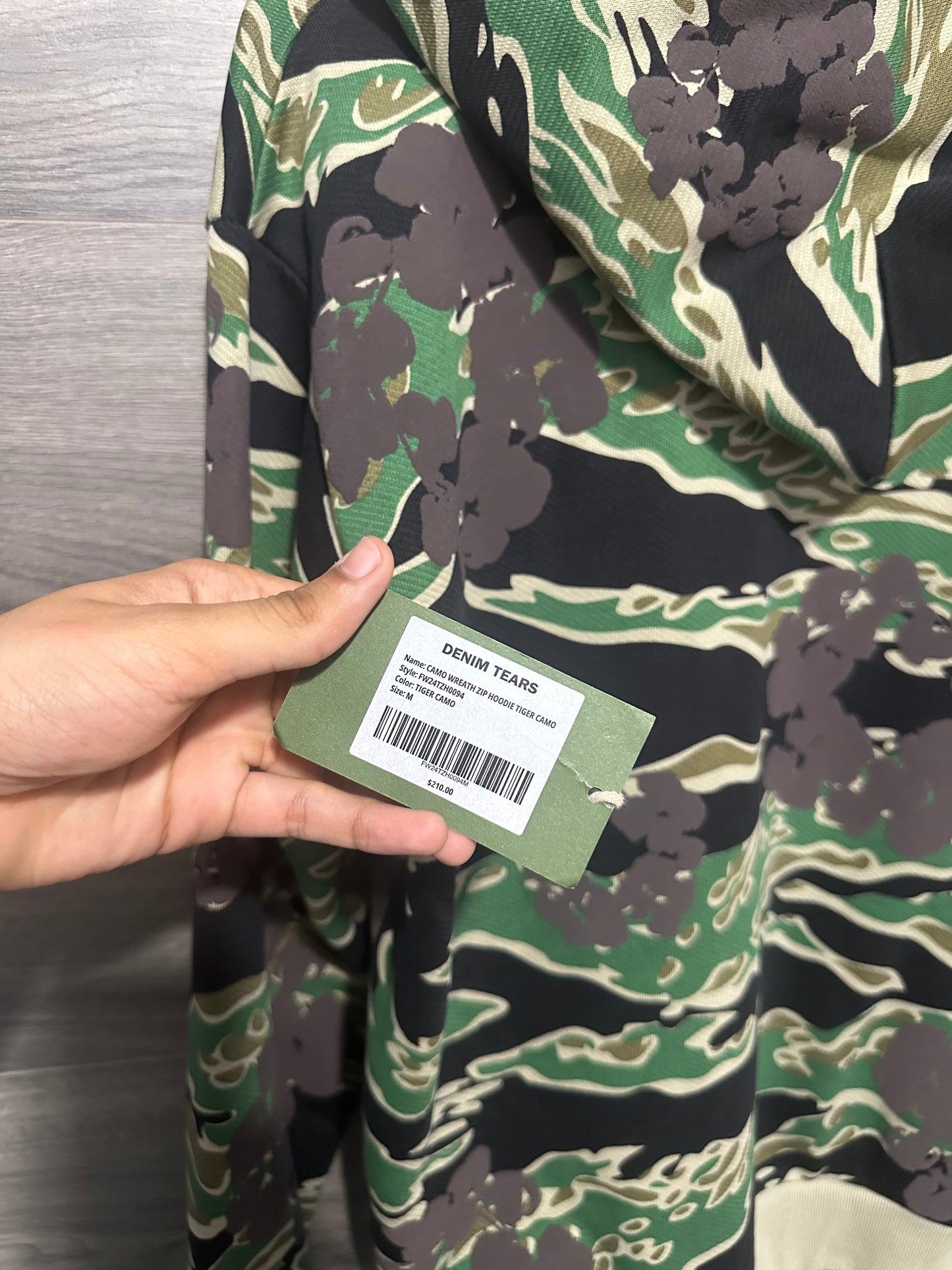 Denim Tears Camo Zip Up Hoodie