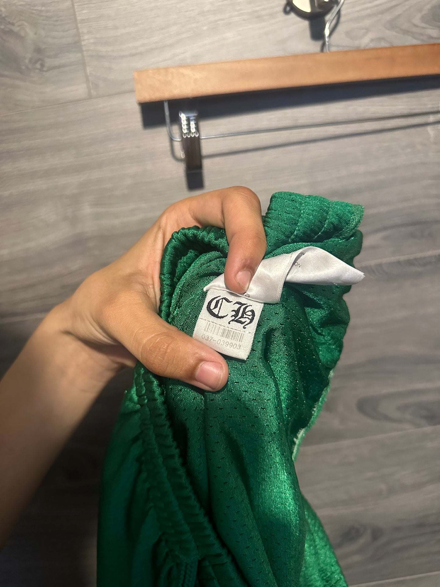 Chrome Hearts Mesh Green Sweats