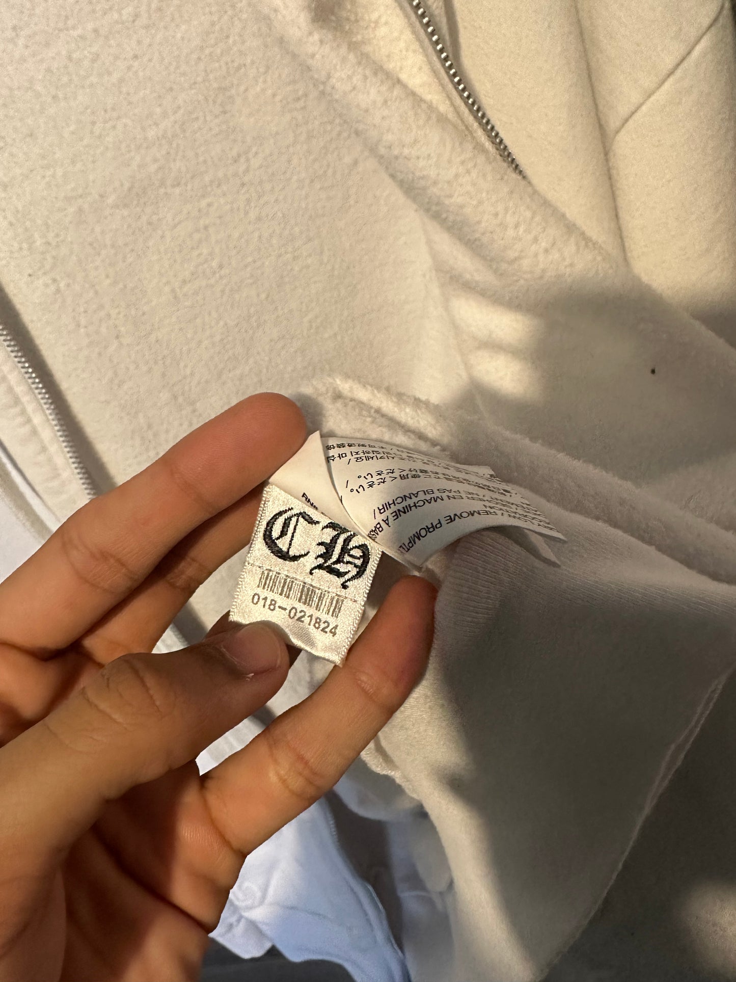 Chrome Hearts Vertical Zip Up Hoodie