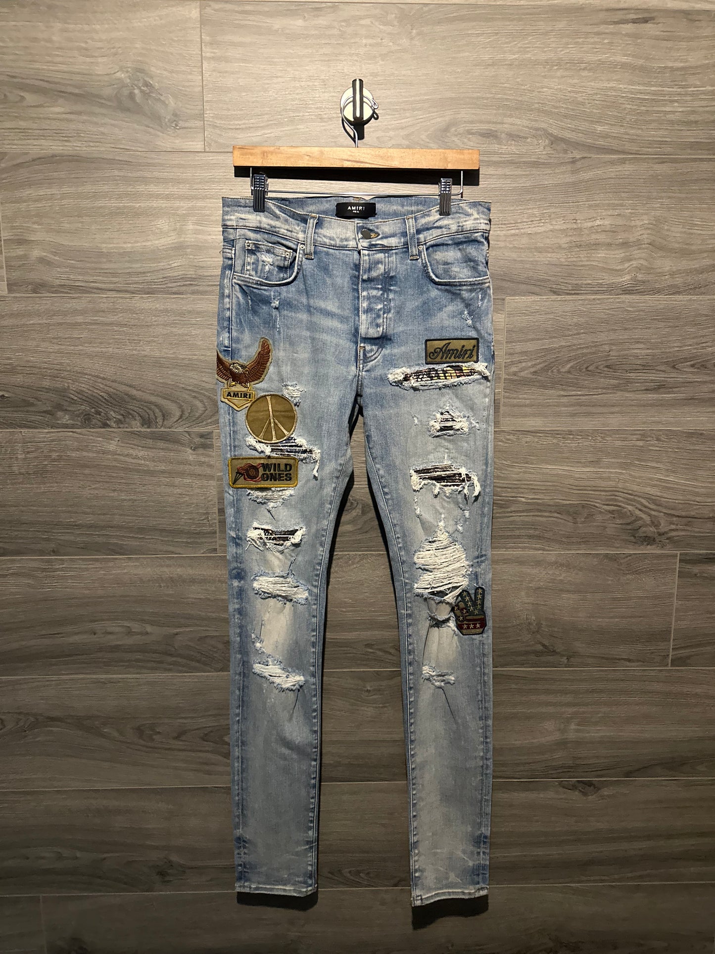 Amiri Embroidered Patch Jeans