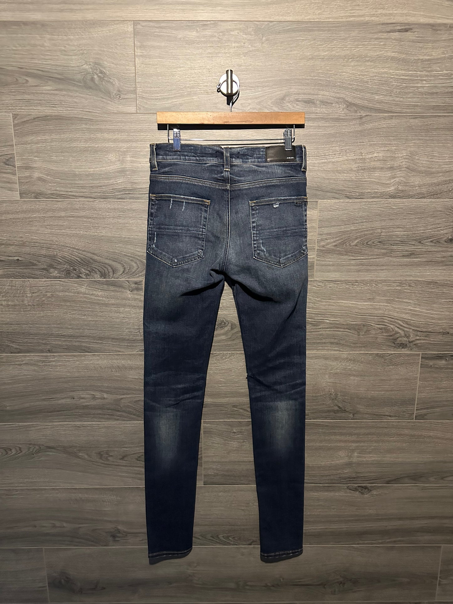 Amiri Mx1 "Red" Patch Indigo Jeans