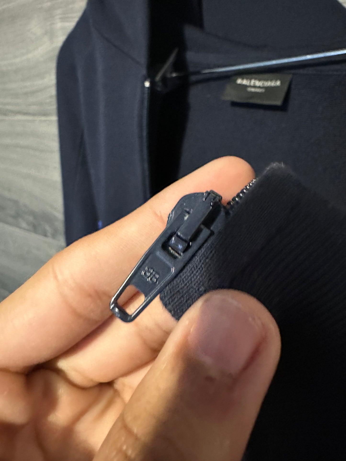 Balenciaga Navy Polo Zip Up