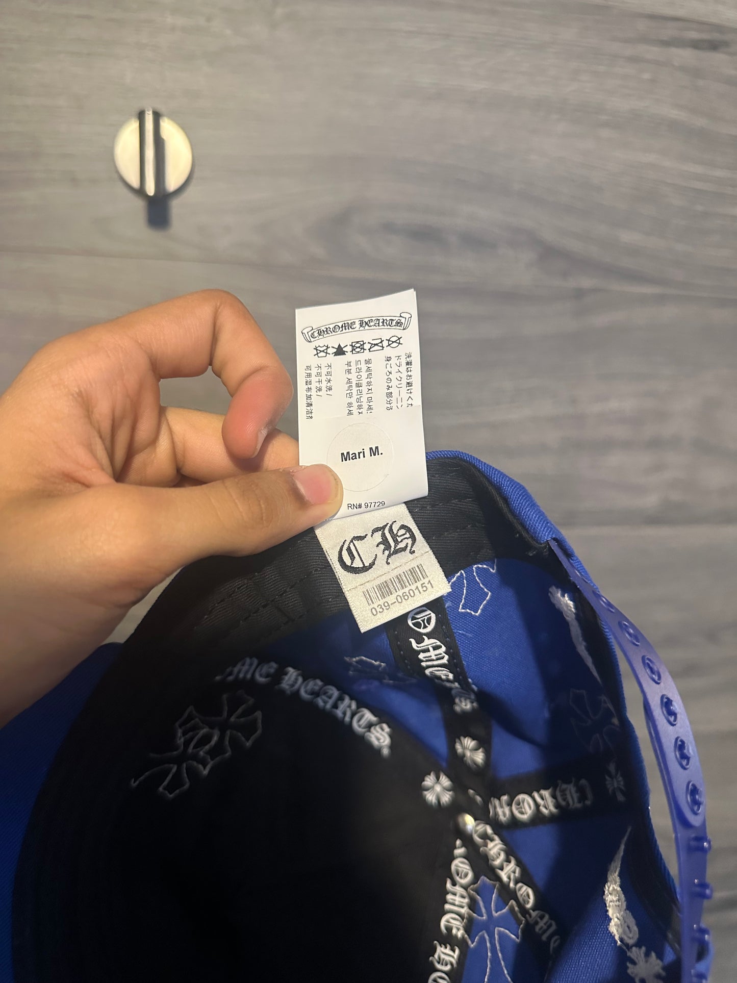 Chrome Hearts Blue Patch Hat