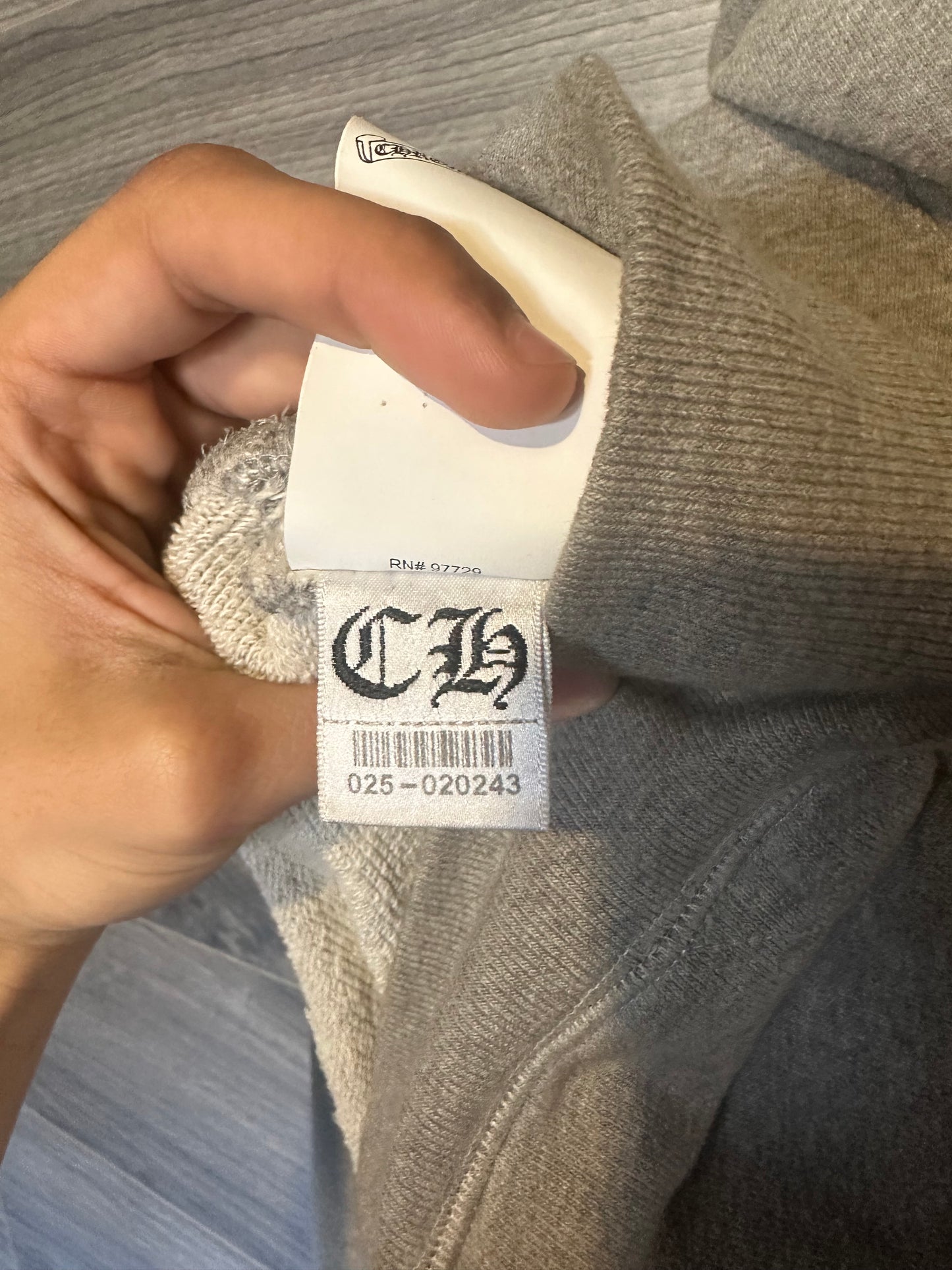 Chrome Hearts Grey Patch Hoodie