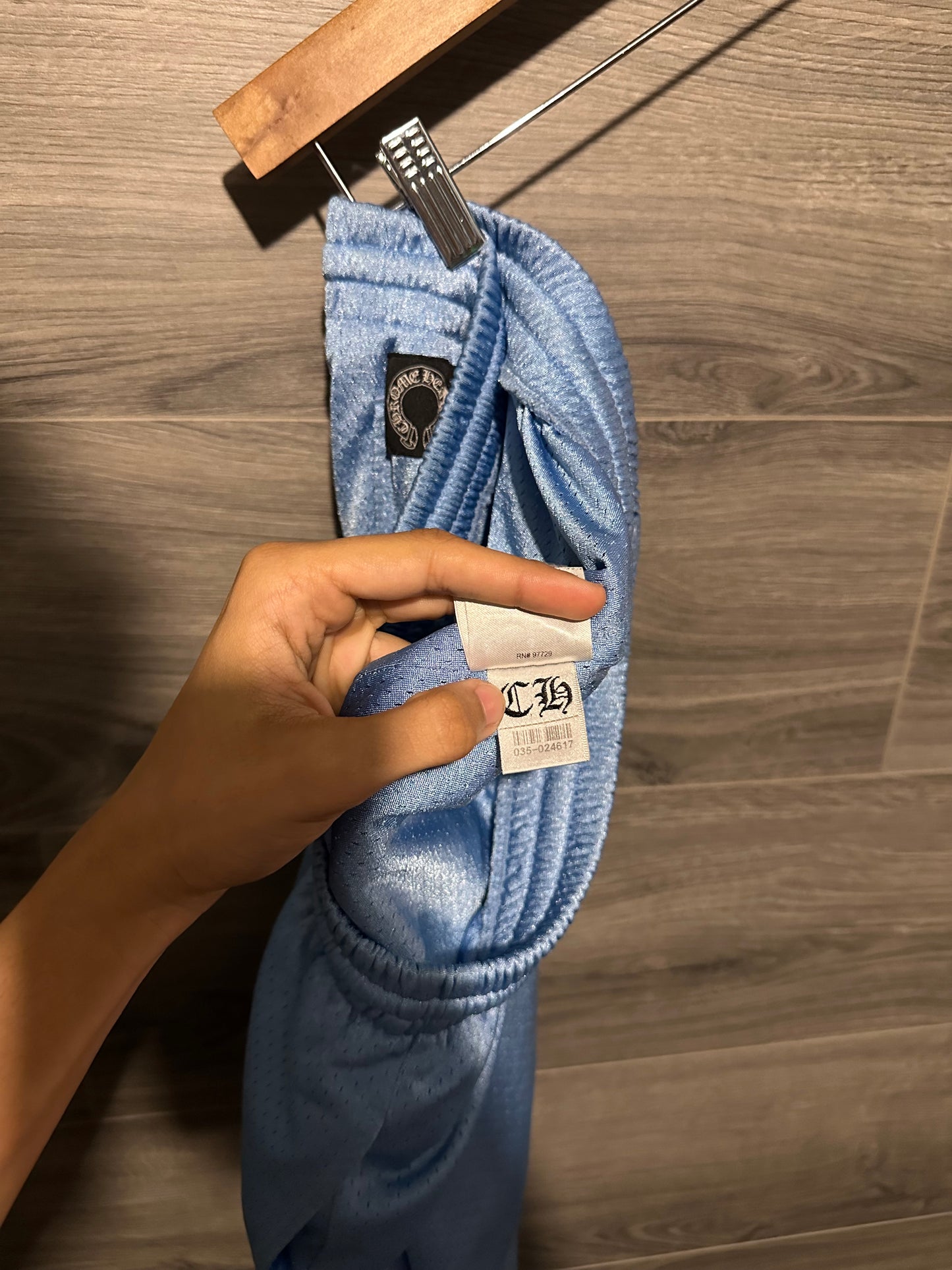 Chrome Hearts Blue Mesh Shorts