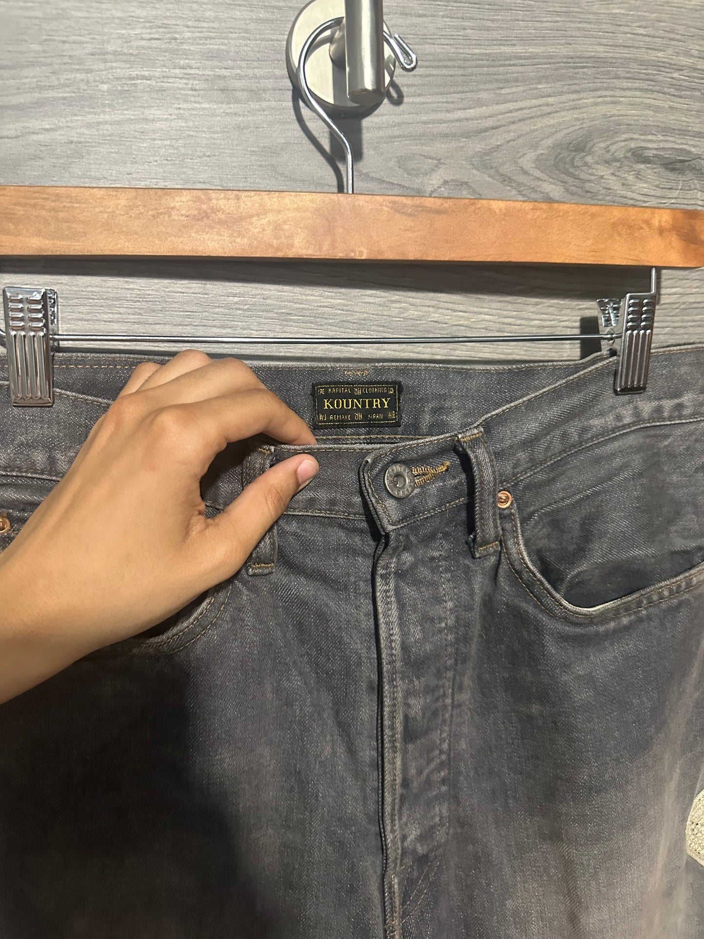 Kapital Grey Wash Bone Denim