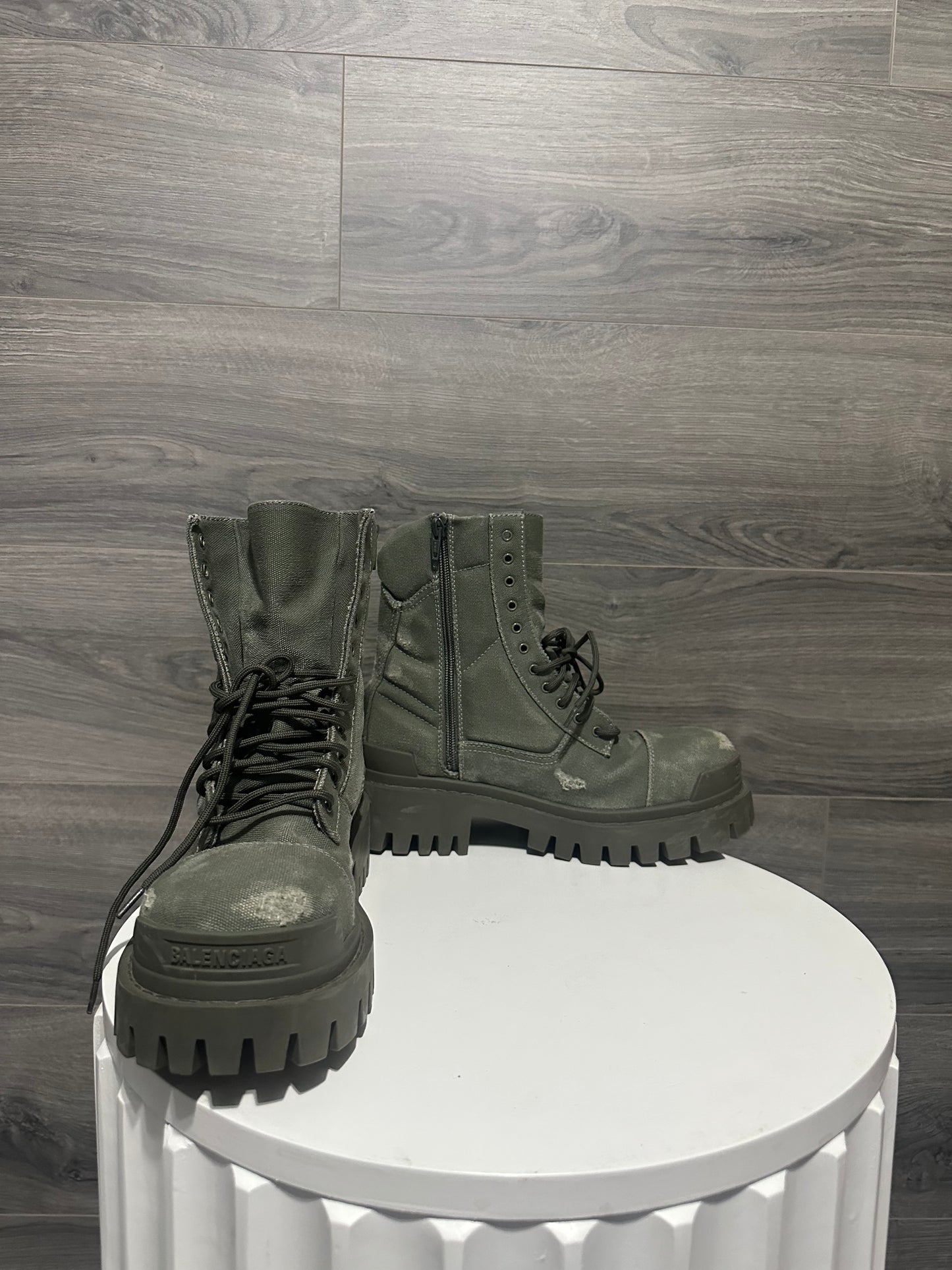 Balenciaga Distressed Strike Boots
