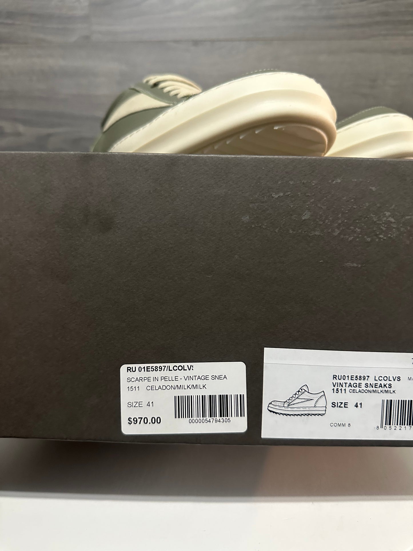 Rick Owens Mainline “Olive” Vintage Sneaker