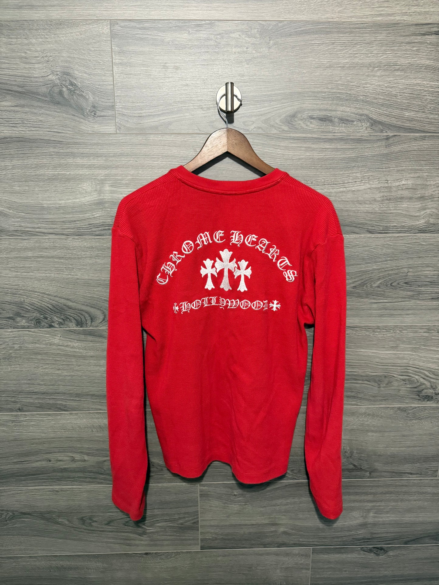 Chrome Hearts Triple Cross Henely Thermal Shirt