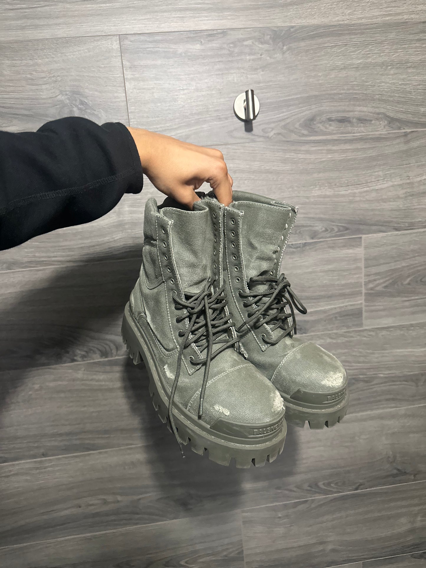 Balenciaga Distressed Strike Boots