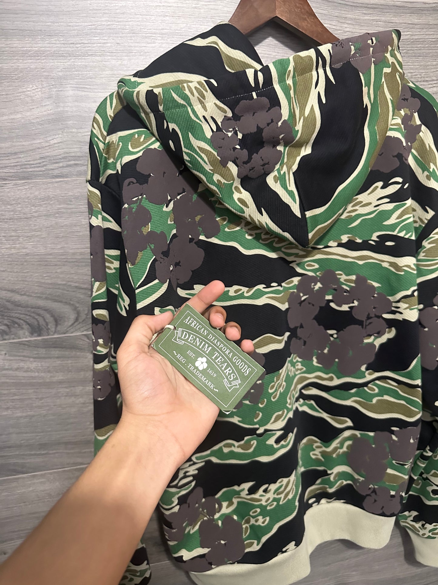 Denim Tears Camo Zip Up Hoodie