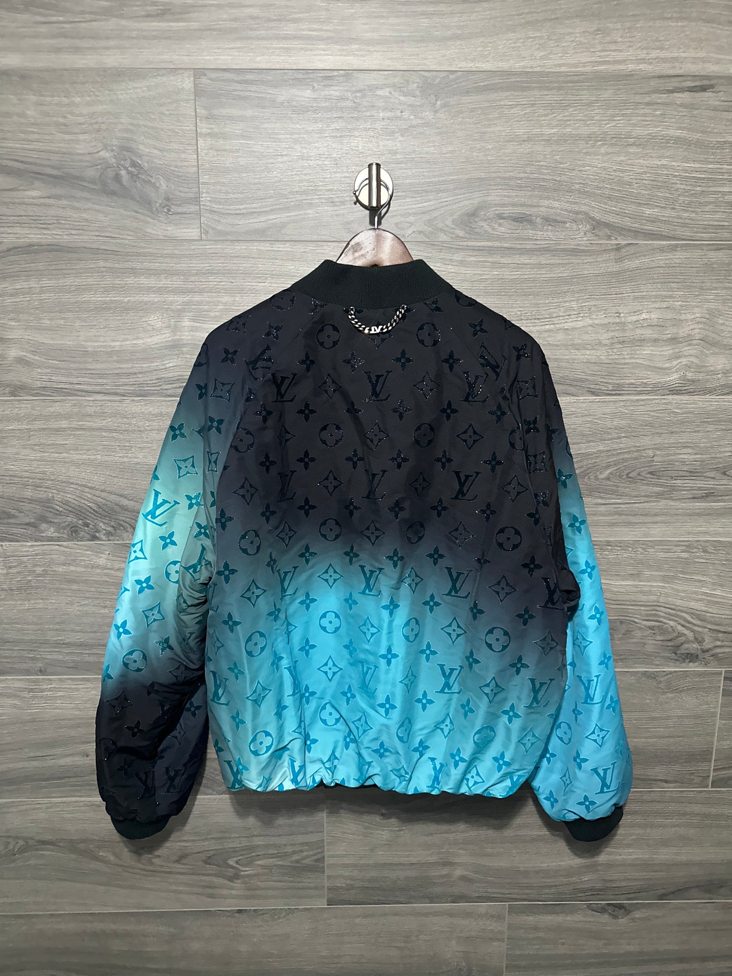 Louis Vuitton Monogram Blue Clair Bomber Jacket