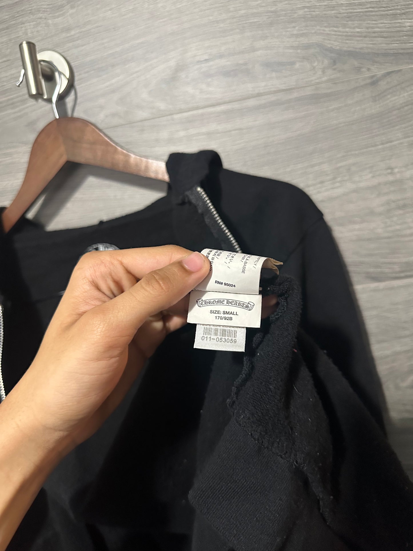 Vintage Chrome Hearts Star Zip Up Hoodie