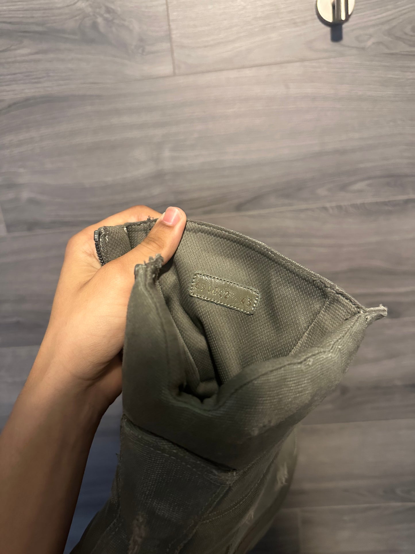 Balenciaga Green Distressed Strike Boots