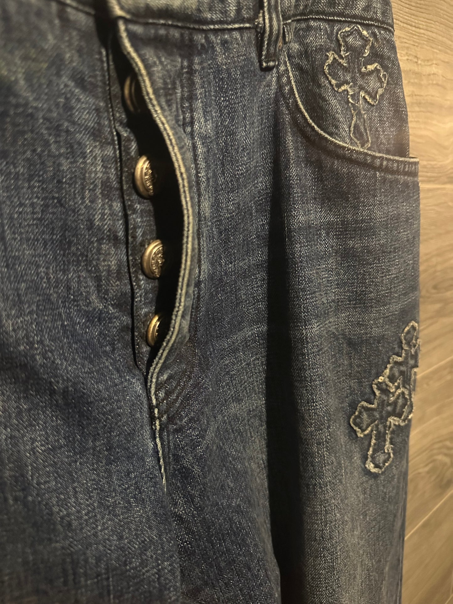 Chrome Hearts Denim Patch Jeans