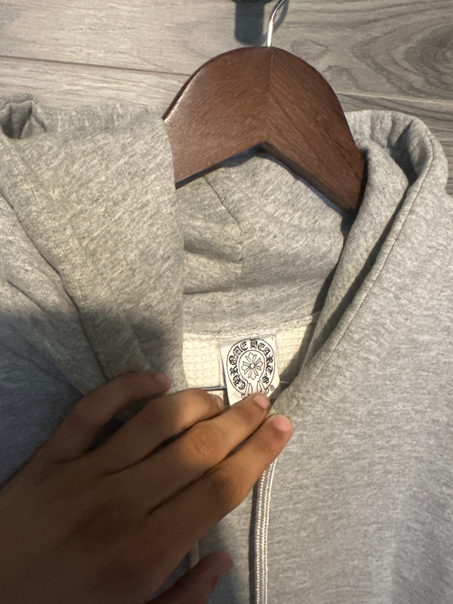 Chrome Hearts Grey Thermal Lined “Fuck You” Hoodie