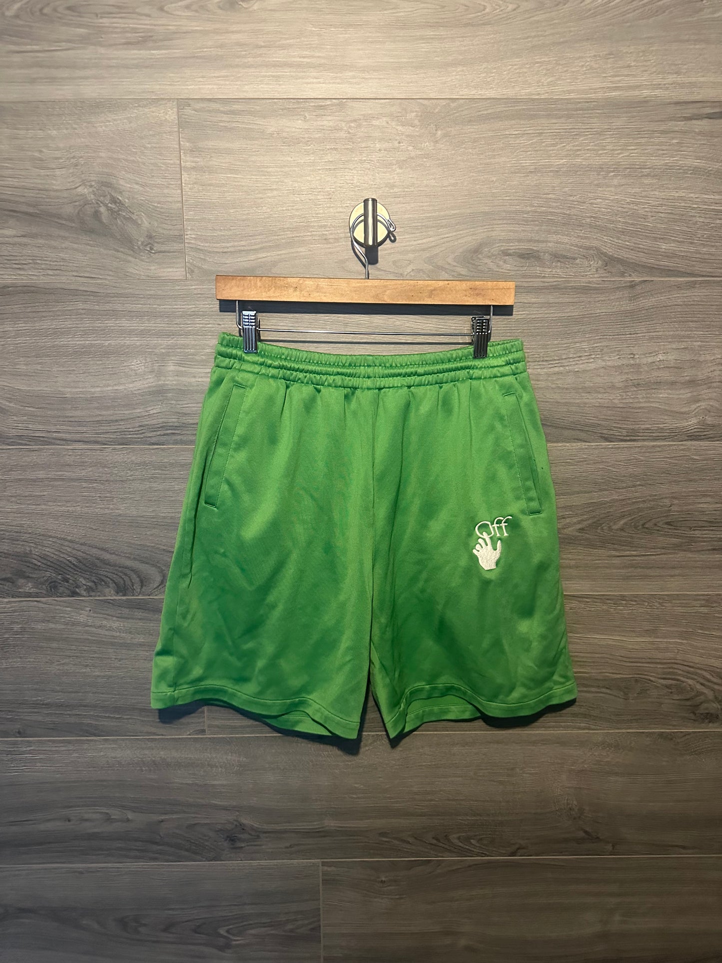 Off White “Green” Sweat Shorts