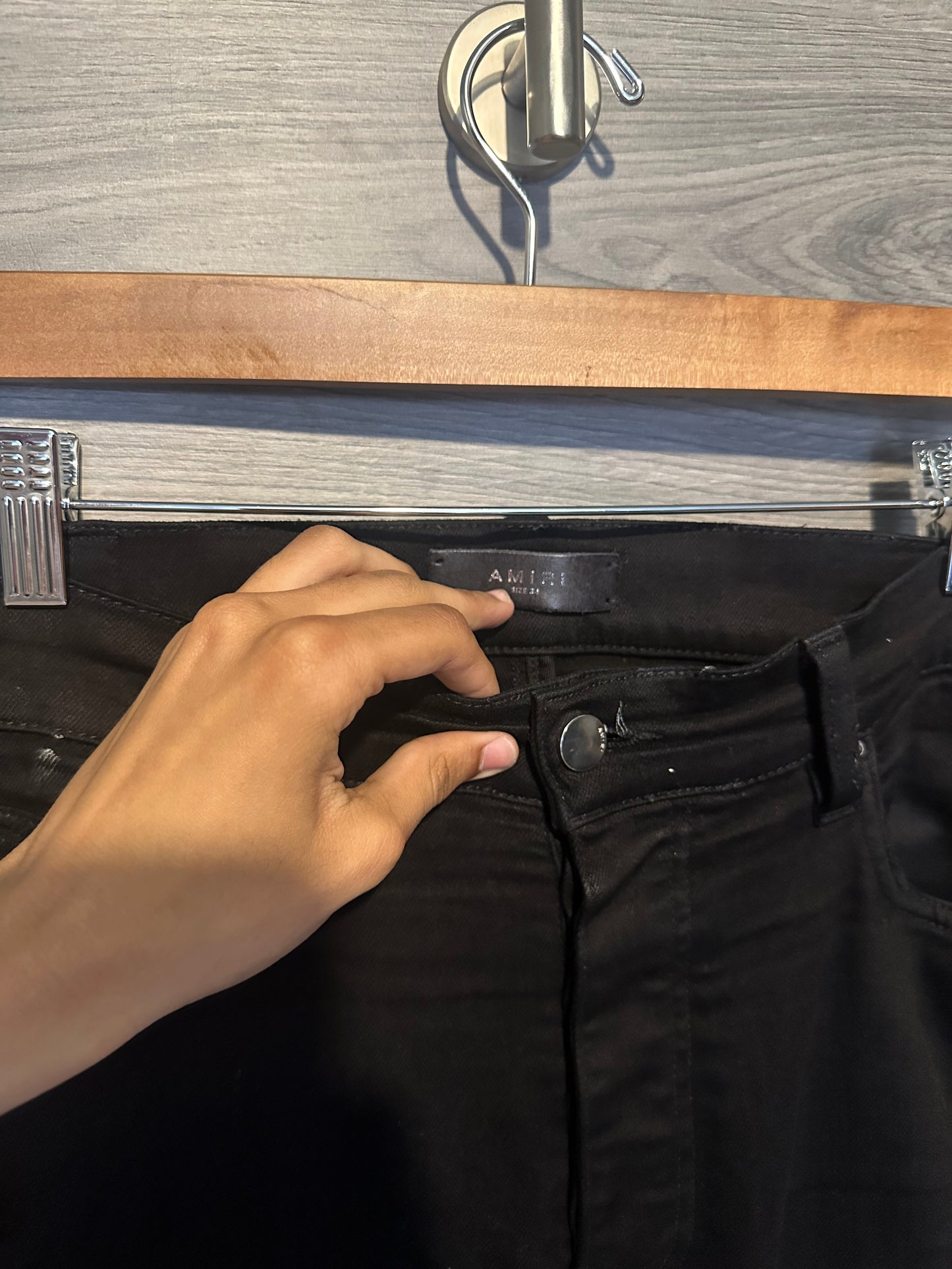 Amiri Mx1 “Black” Patch Jeans