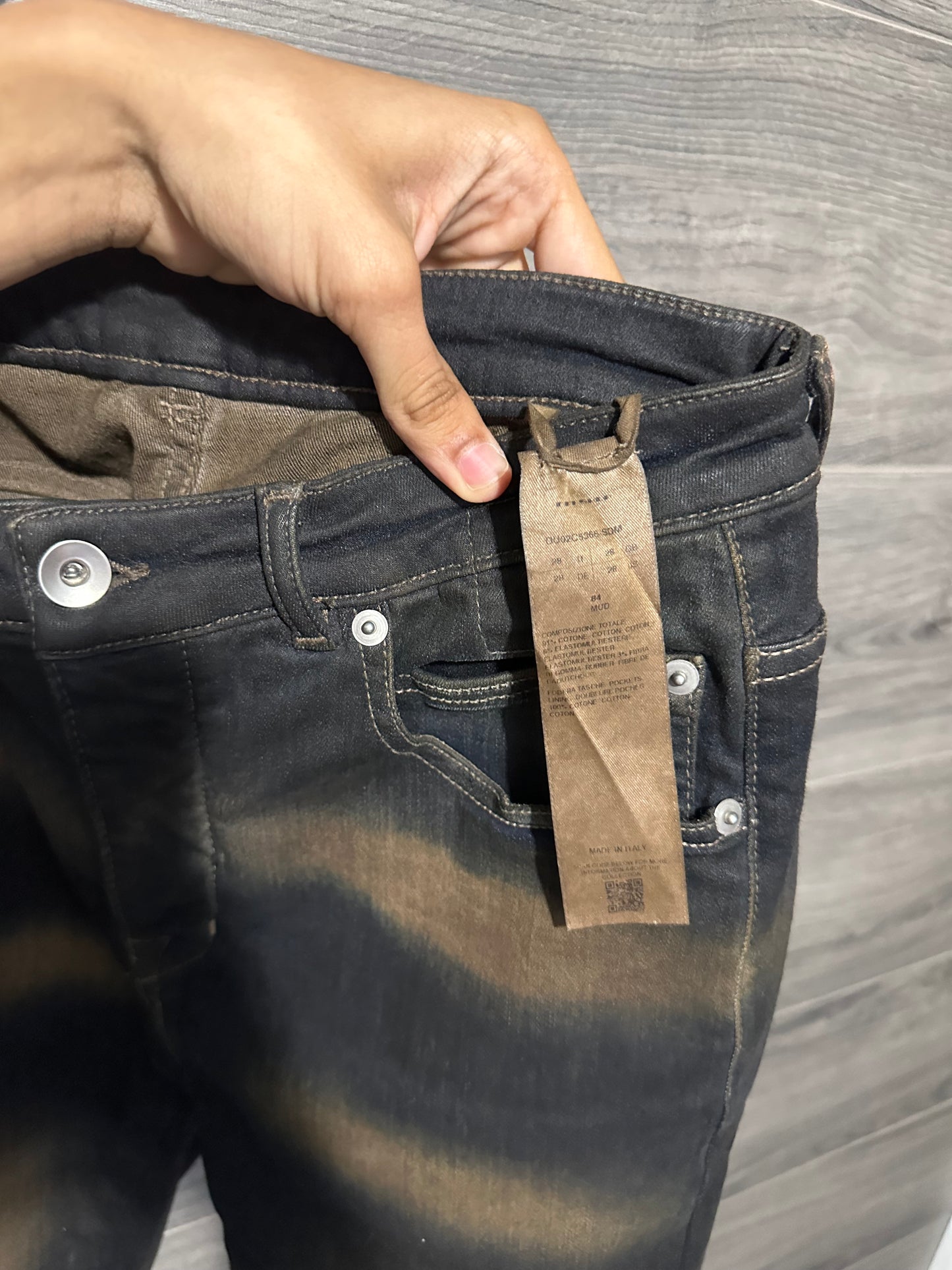 Rick Owens Mudwash Detroit Cut Jeans