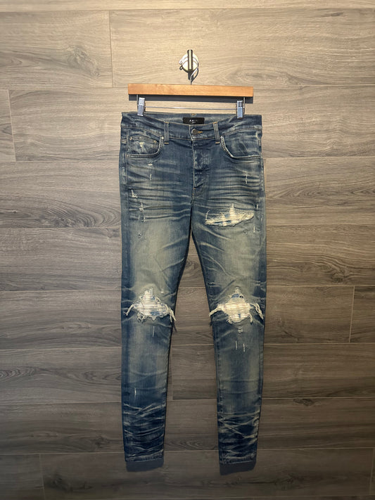 Amiri Mx1 “Blue Marble” Patch Jeans