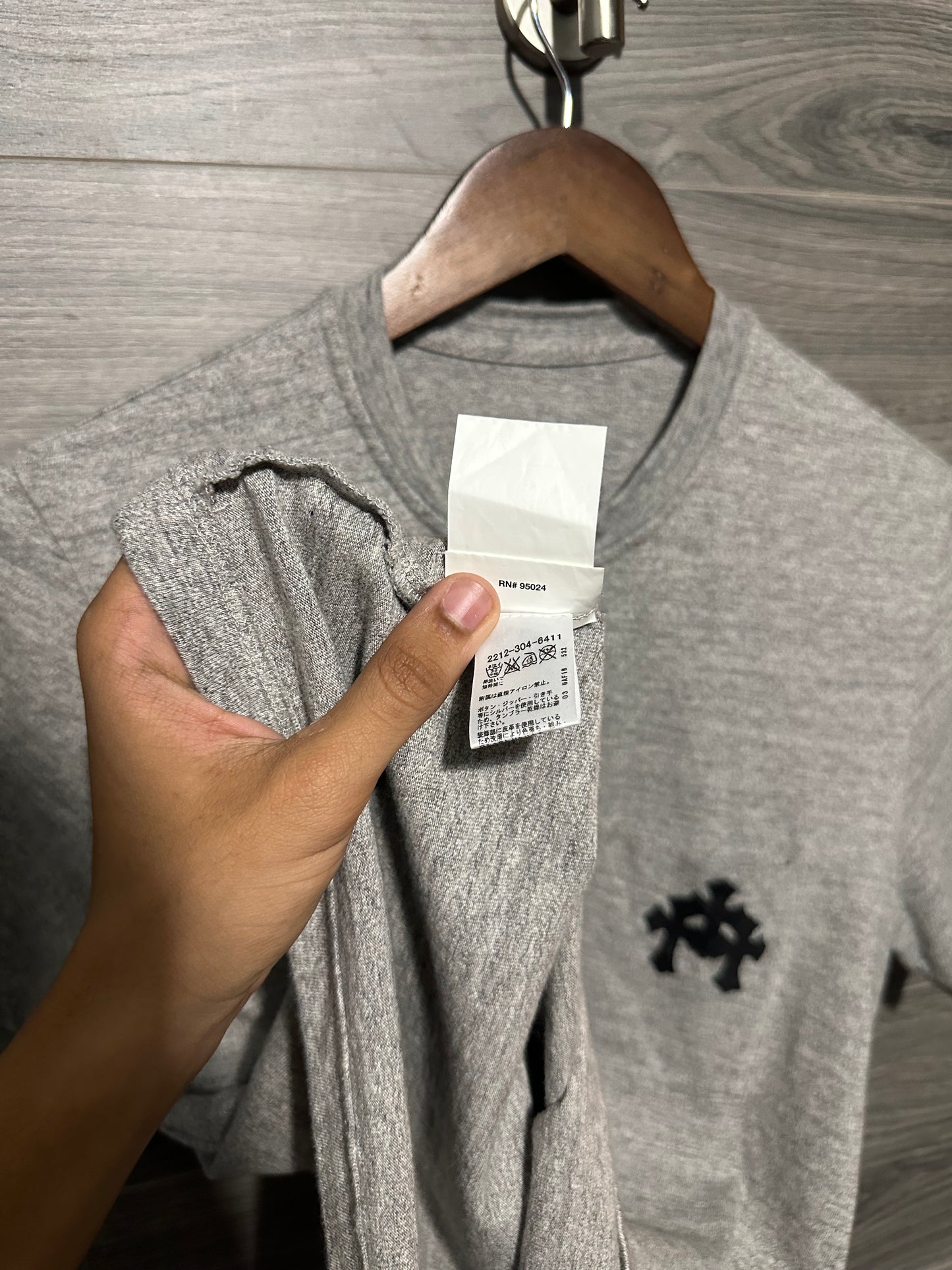 Chrome Hearts Triple Cross Patch Button Up Shirt