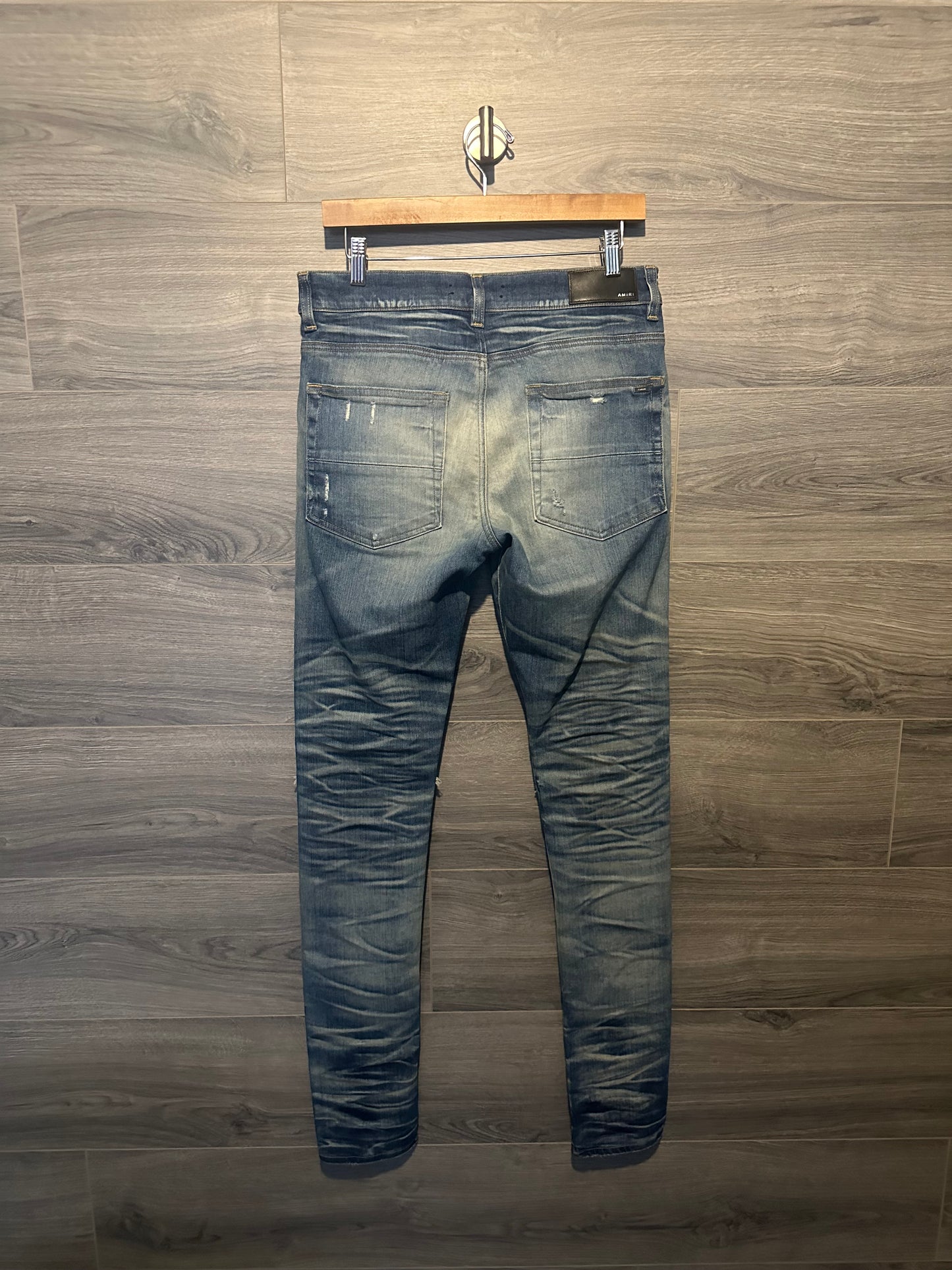 Amiri Mx1 “Blue Marble” Patch Jeans
