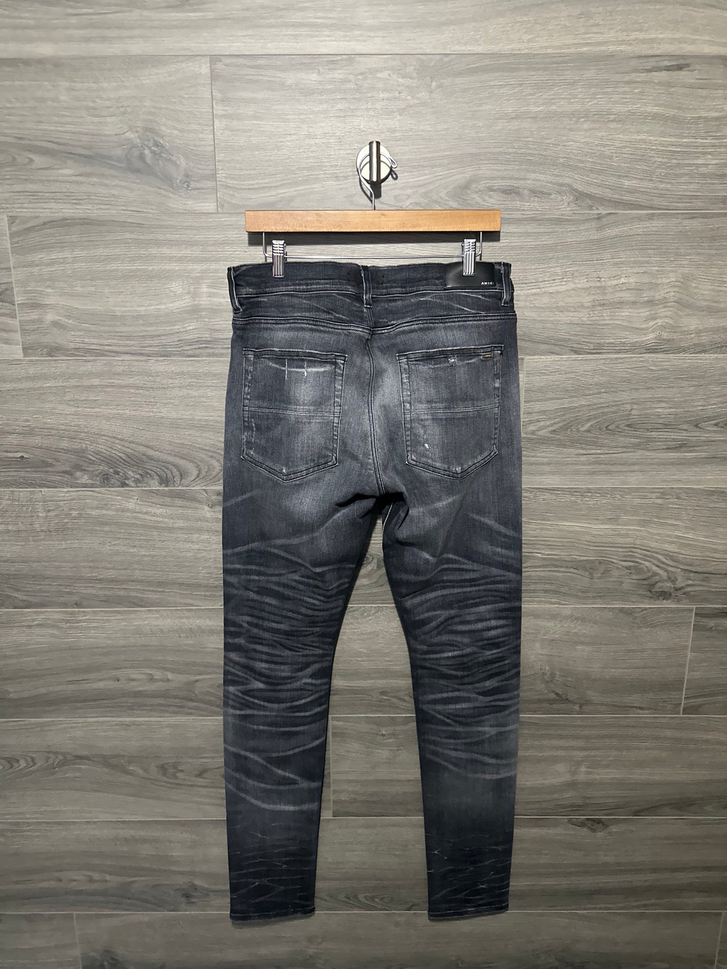 Amiri Mx1 “Black” Patch Grey Jeans