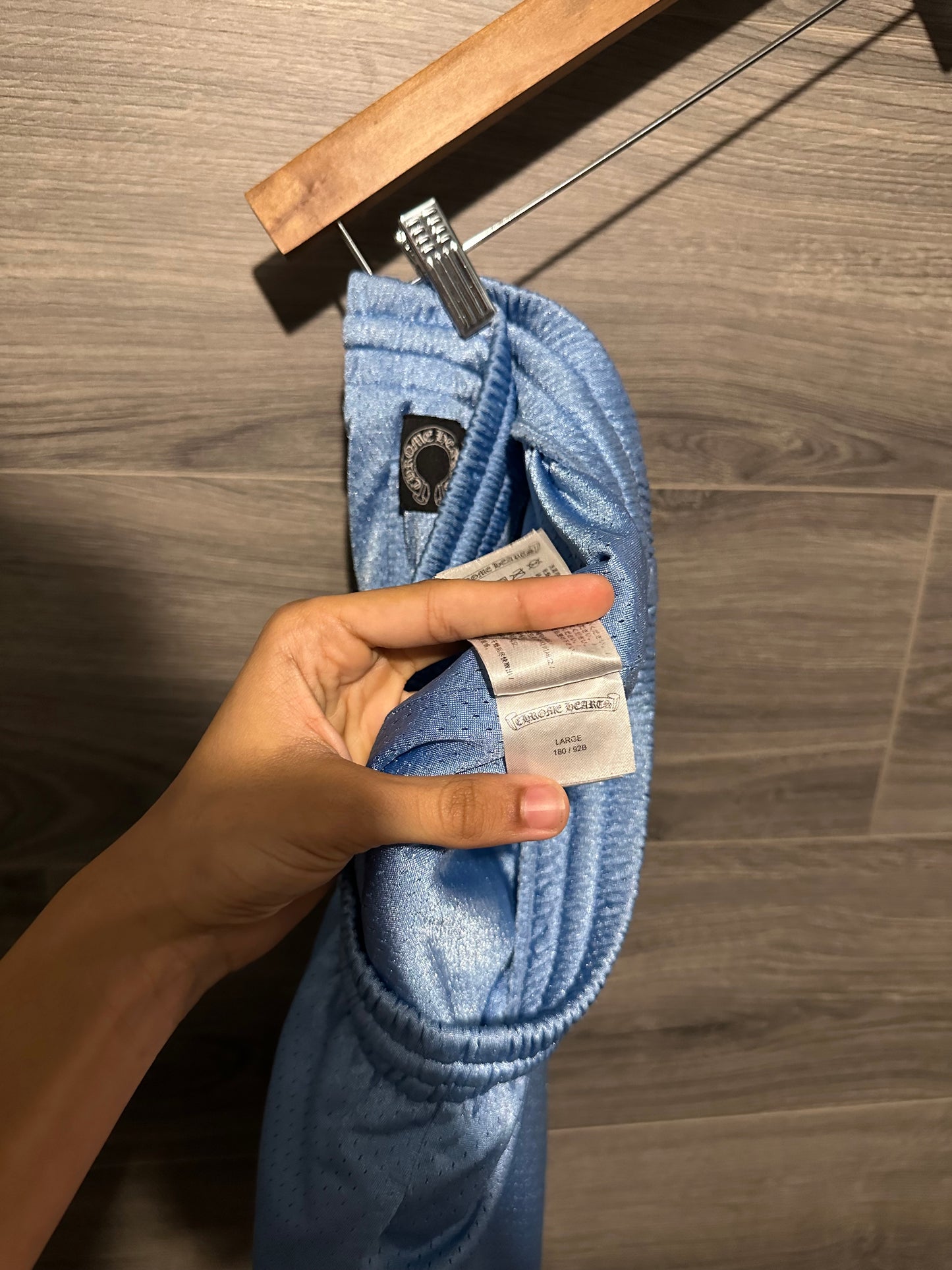 Chrome Hearts Blue Mesh Shorts