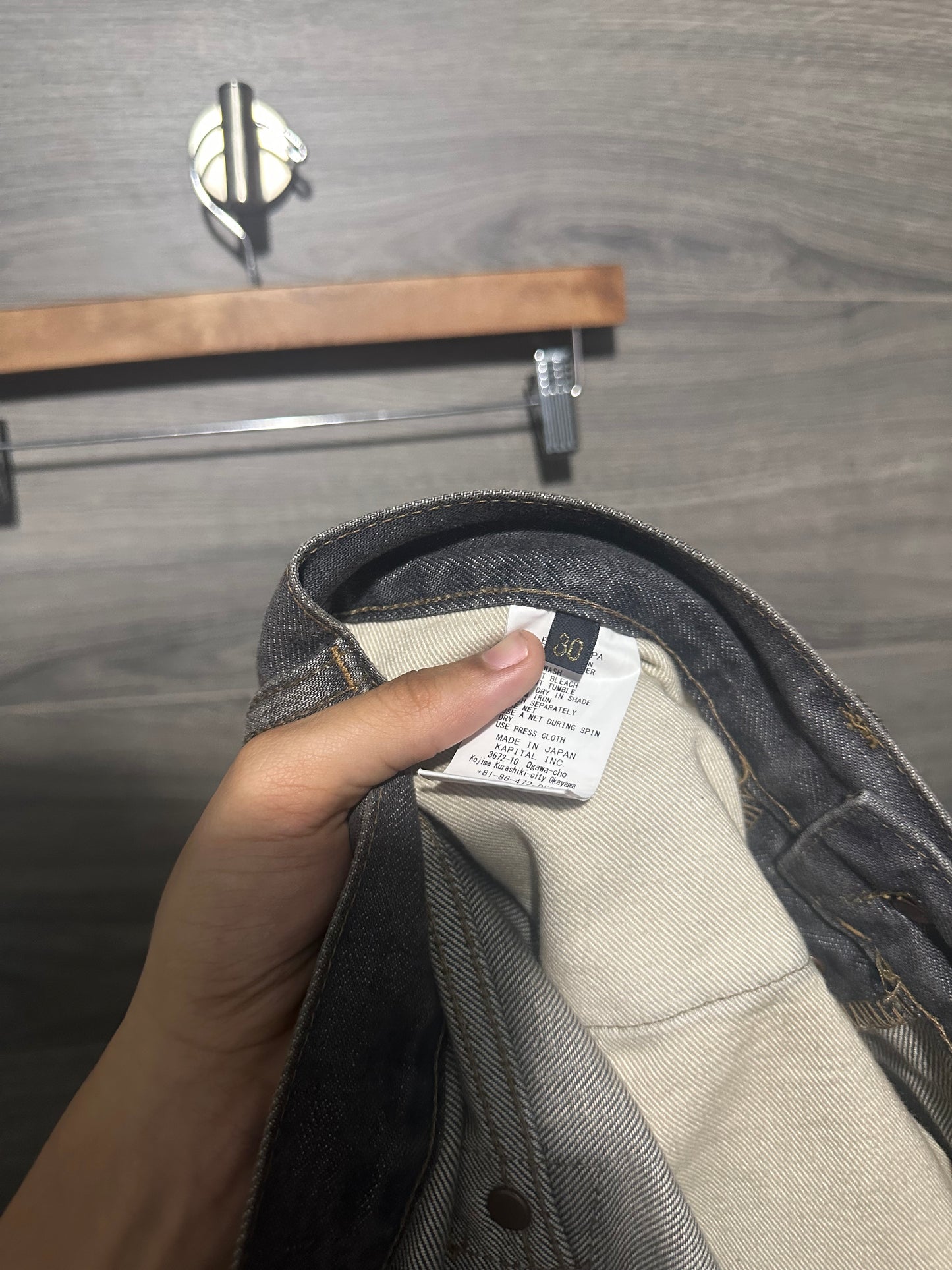 Kapital Grey Wash Bone Denim