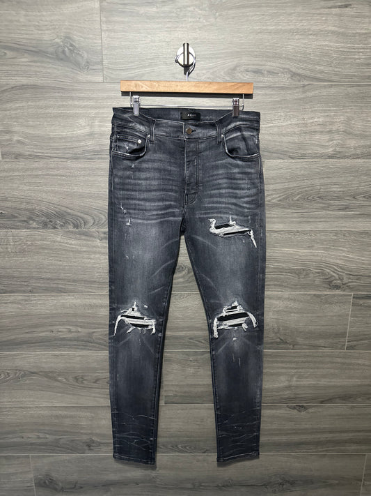 Amiri Mx1 “Black” Patch Grey Jeans