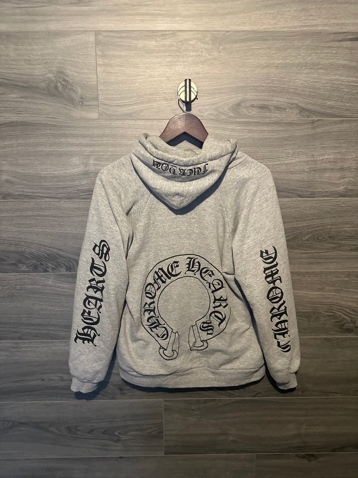 Chrome Hearts Grey Thermal Lined “Fuck You” Hoodie