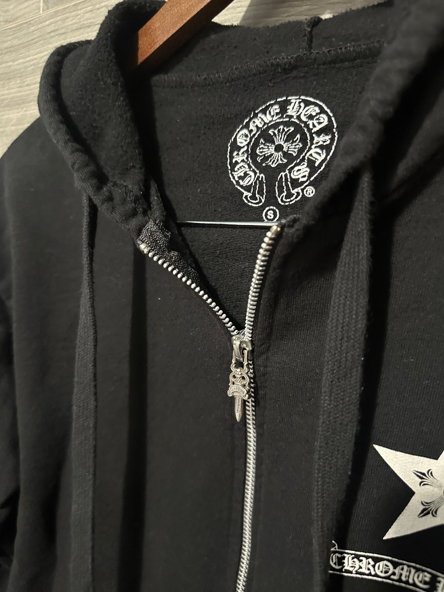 Vintage Chrome Hearts Star Zip Up Hoodie