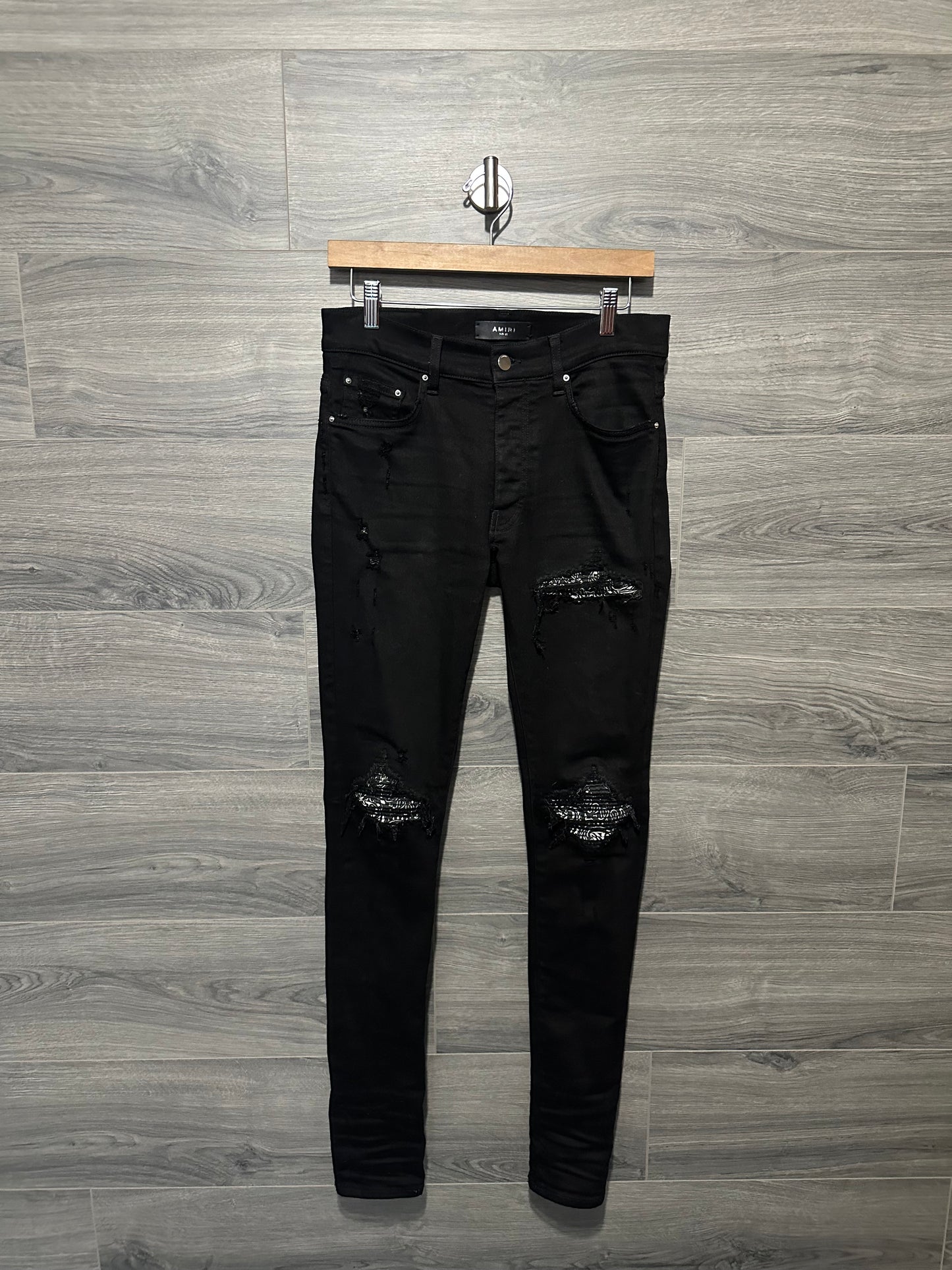 Amiri Mx1 “Bandanna” Patch Black Jeans