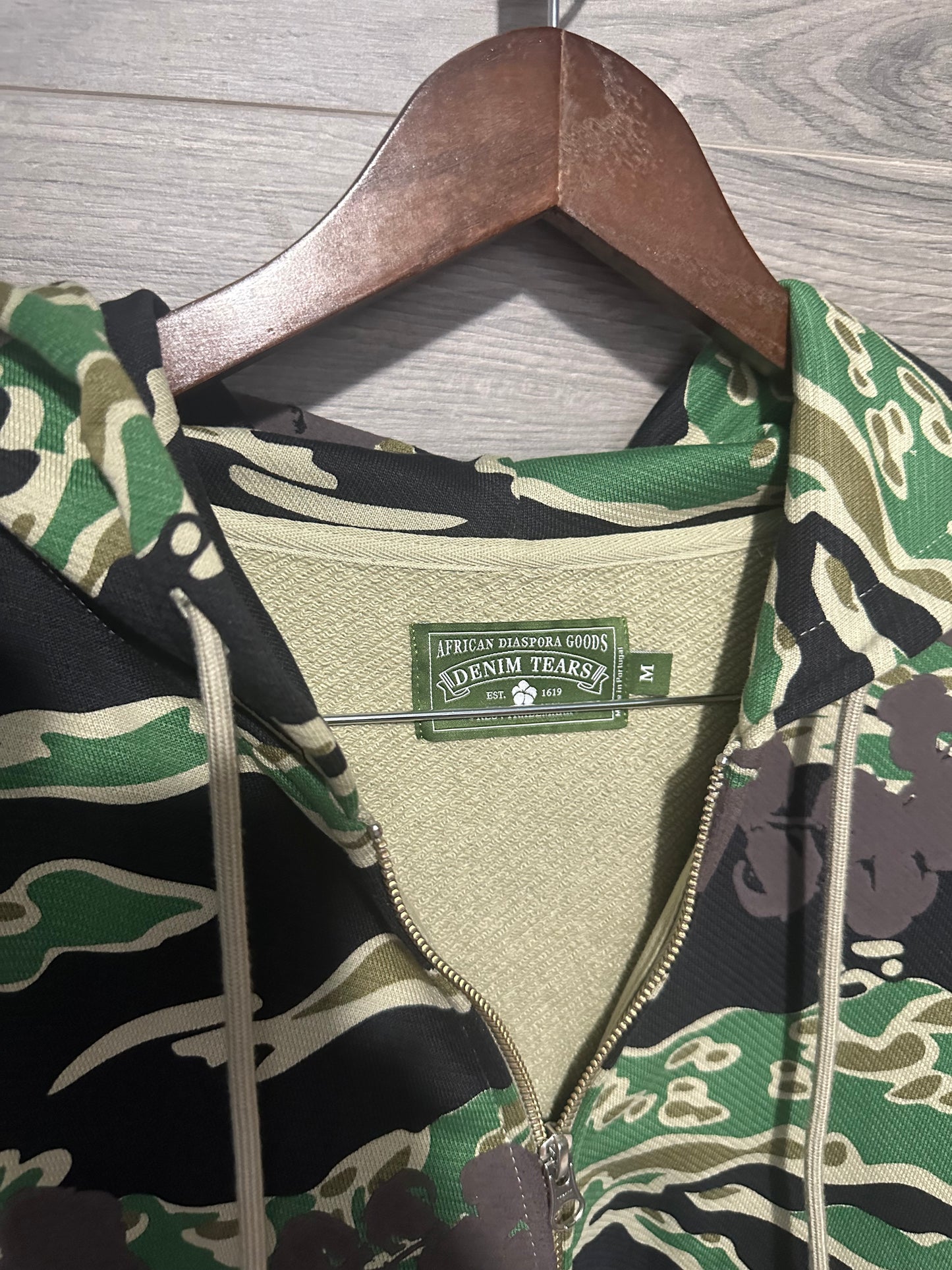 Denim Tears Camo Zip Up Hoodie