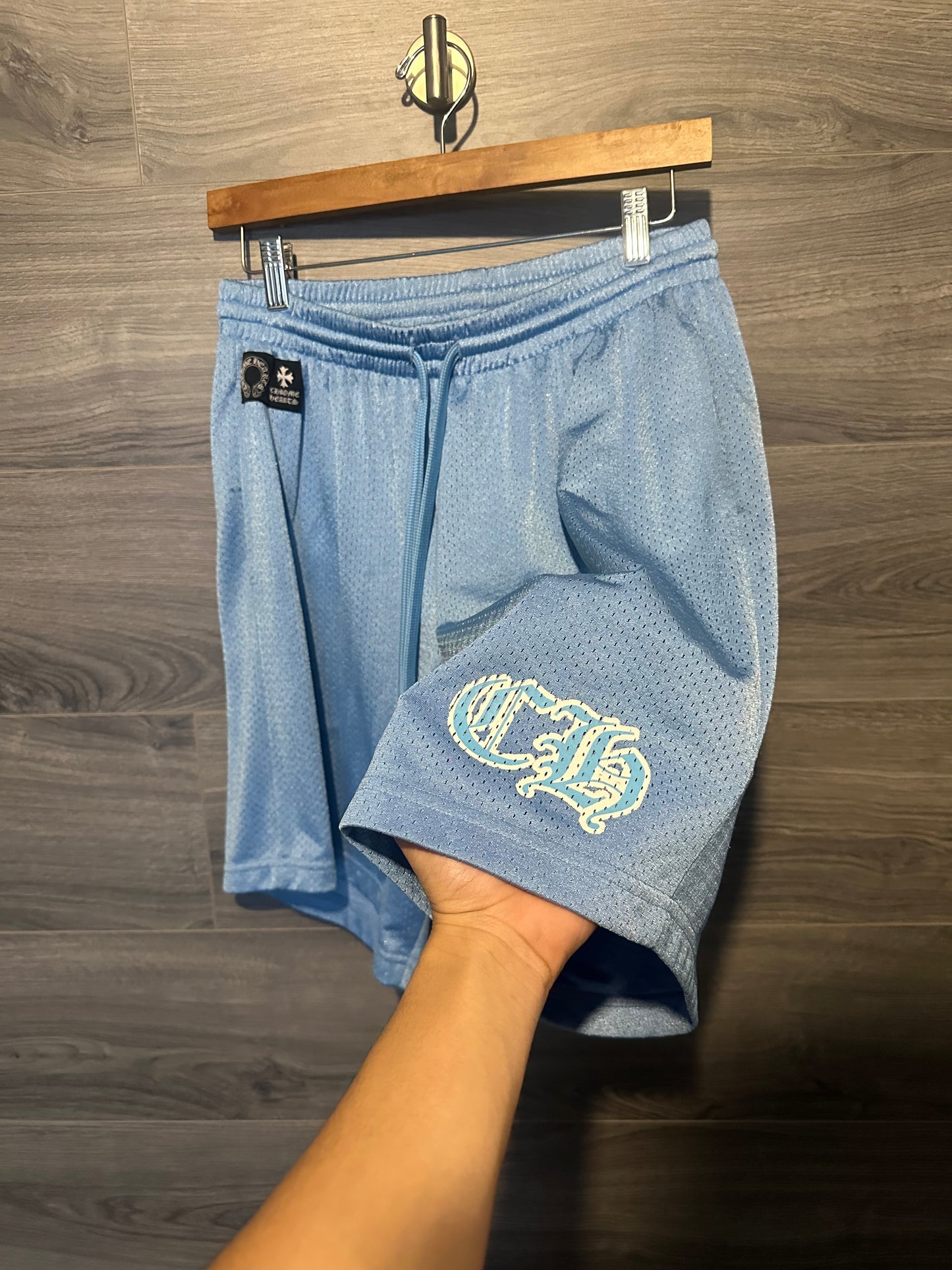 Chrome Hearts Blue Mesh Shorts