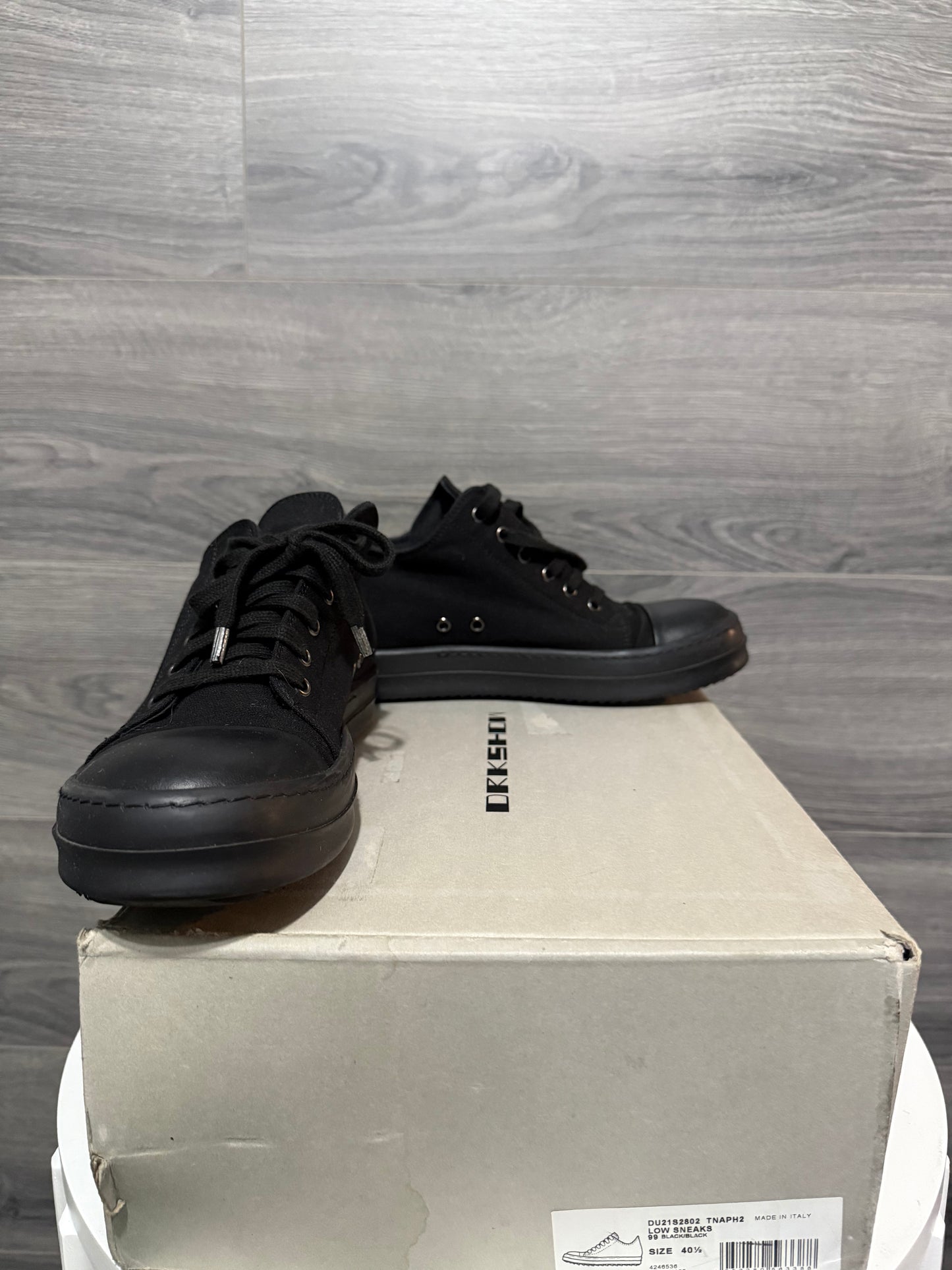 Rick Owens “Black” Lowtop Ramones
