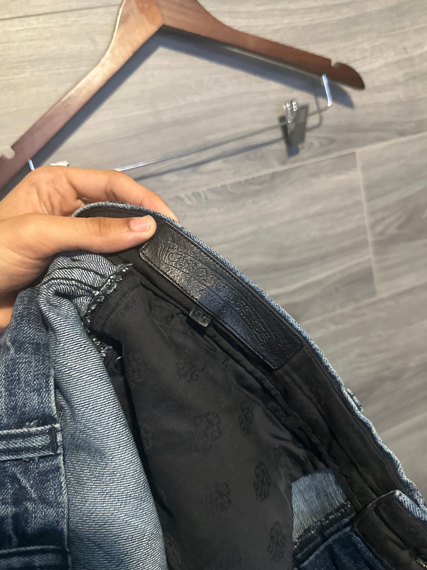 Chrome Hearts Denim Patch Jeans