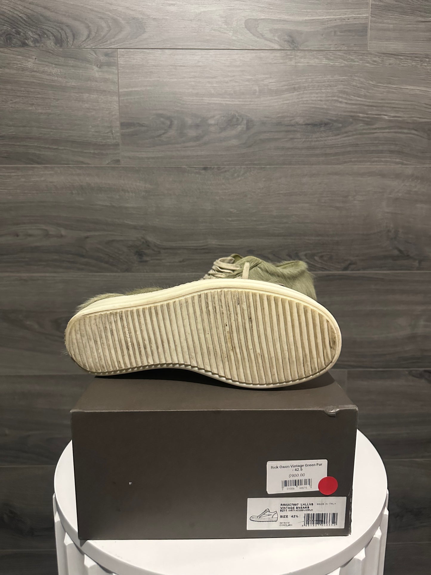 Rick Owens Mainline "Acid" Fur Vintage Sneakers