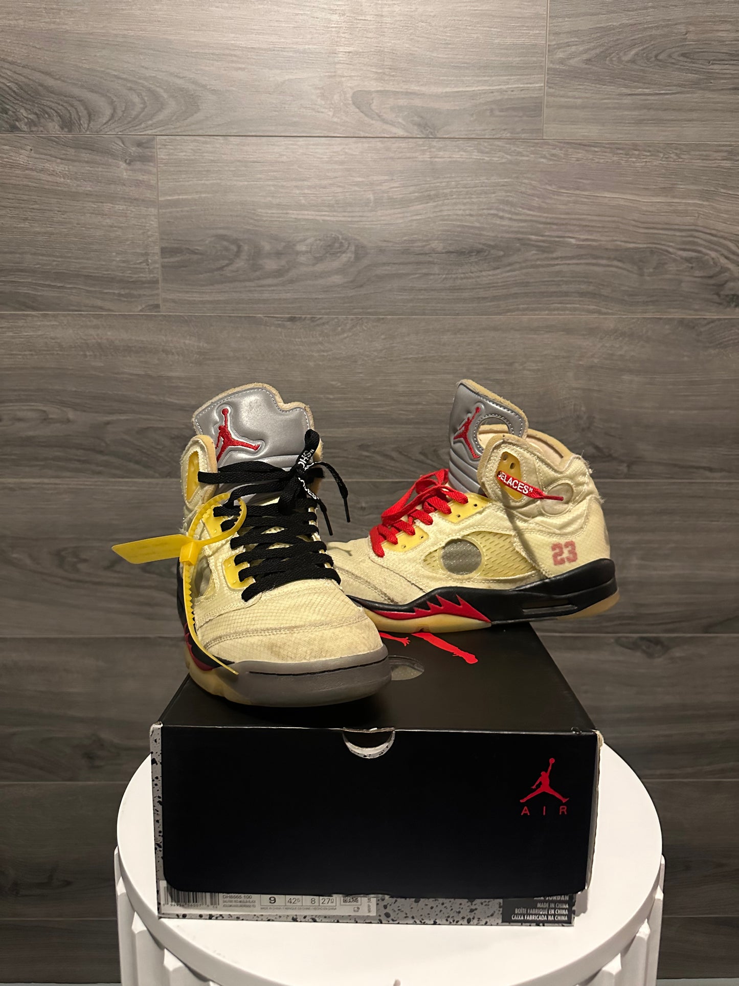 Off White Sail Jordan 5s