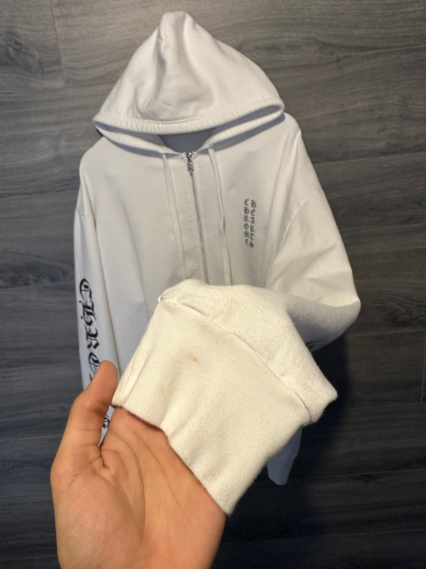 Chrome Hearts Vertical Zip Up Hoodie