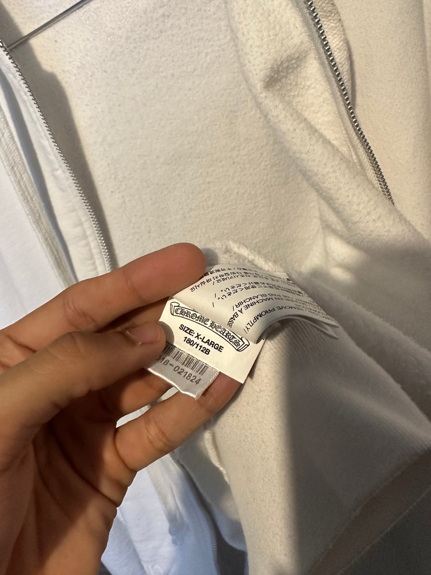 Chrome Hearts Vertical Zip Up Hoodie