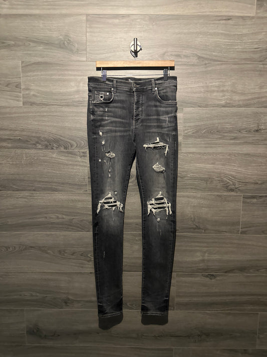 Amiri Mx1 "Black" Patch Grey Jeans