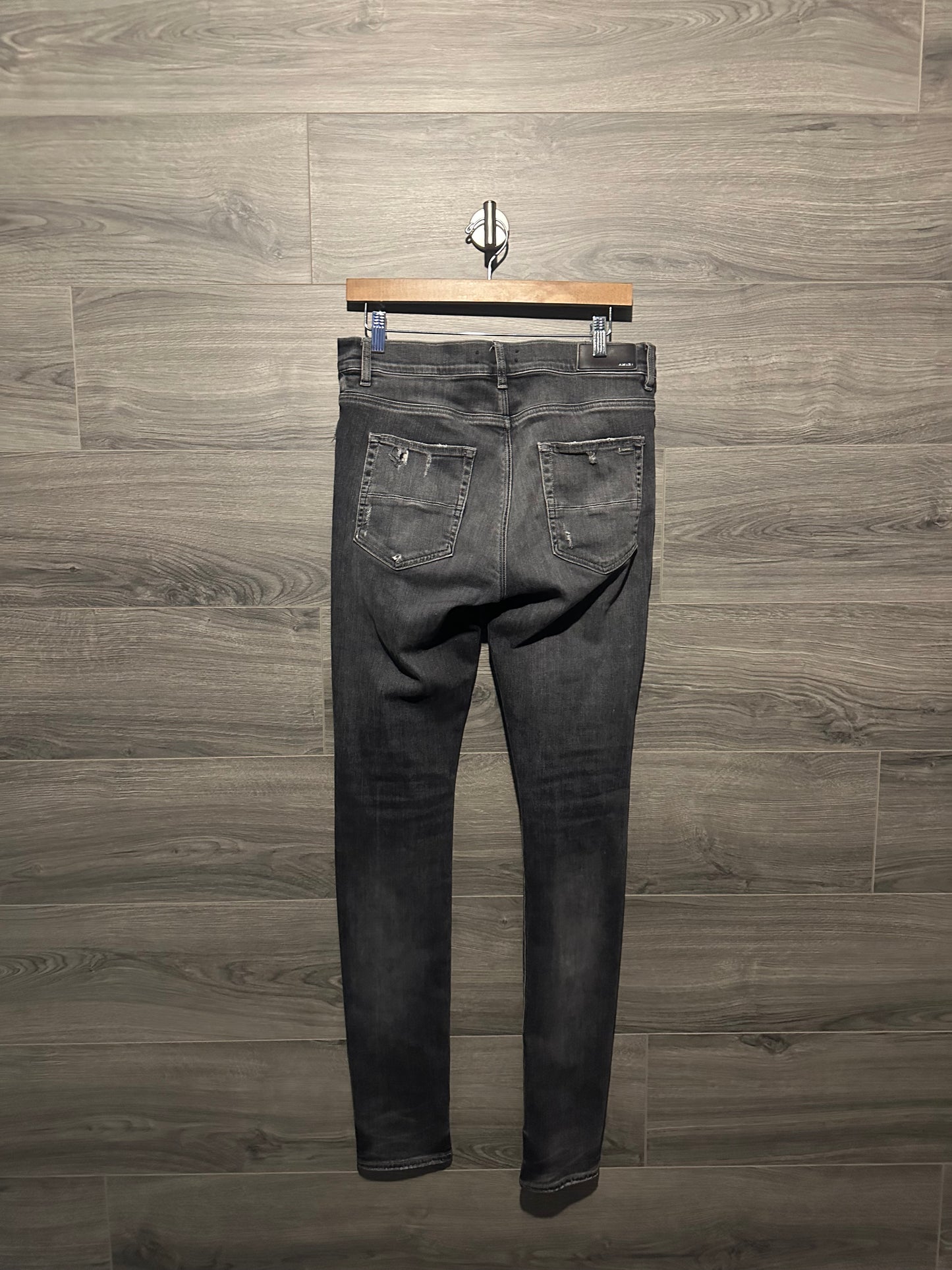 Amiri Mx1 "Black" Patch Grey Jeans