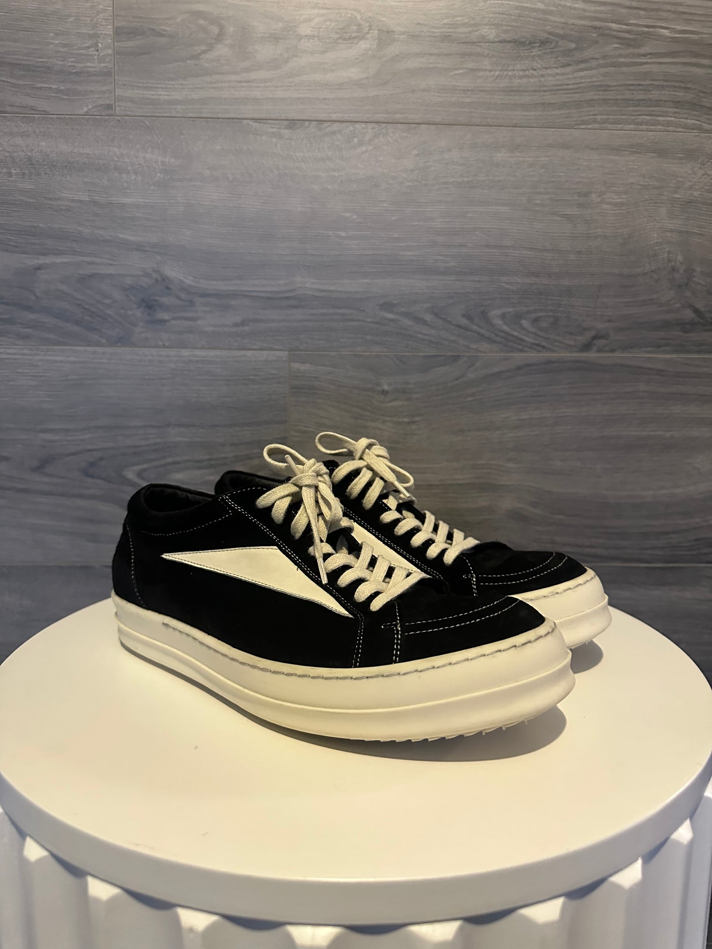 Rick Owens Suede Vintage "Black" Sneakers