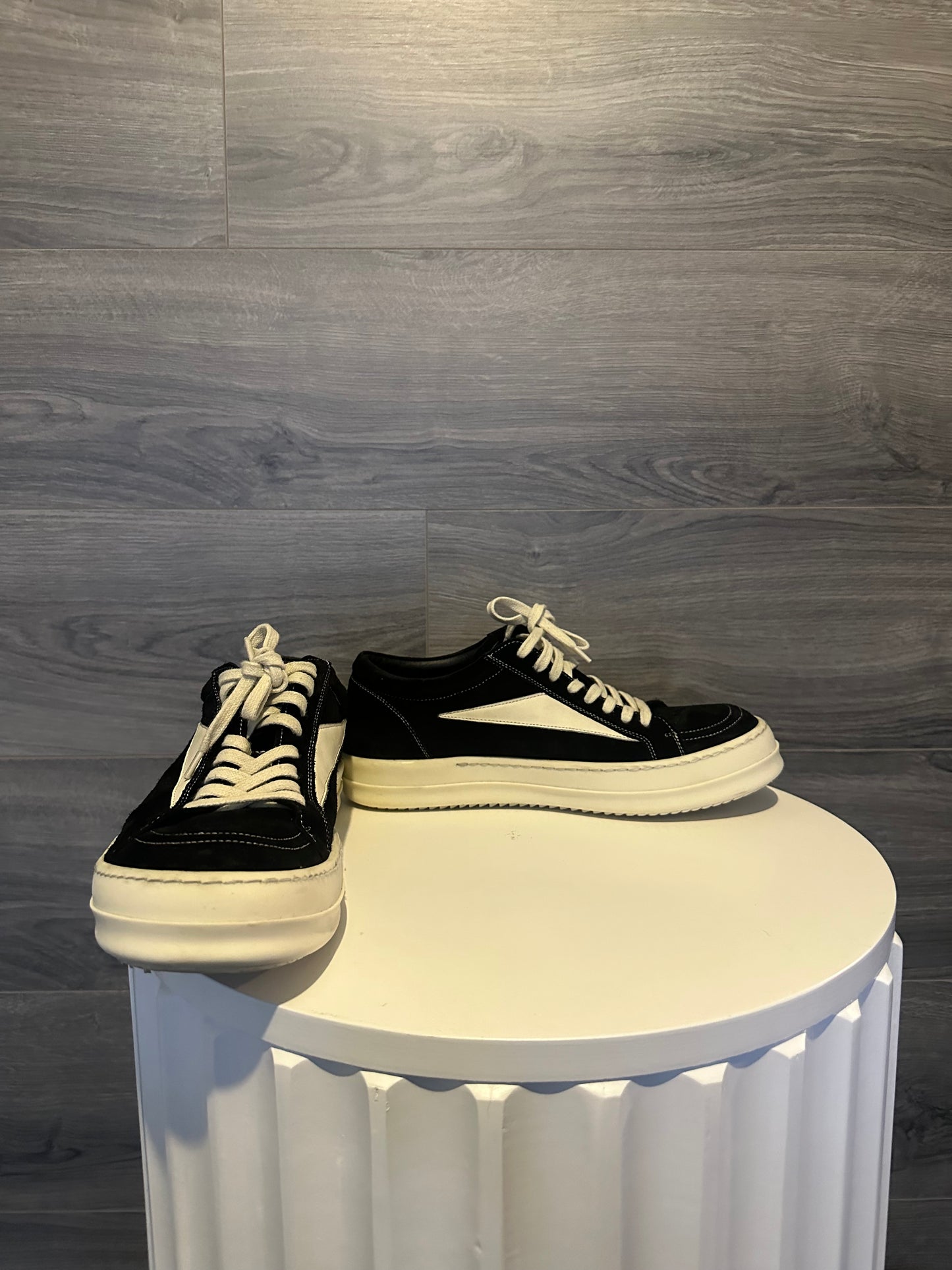 Rick Owens Suede Vintage "Black" Sneakers