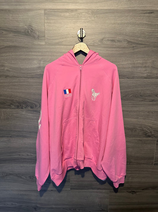 Balenciaga Pink Polo Zip Up