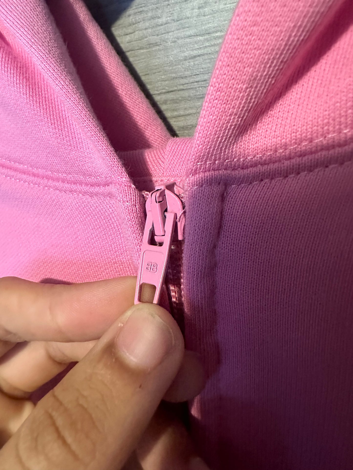 Balenciaga Pink Polo Zip Up
